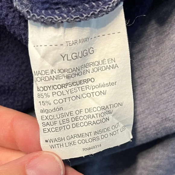 Under Armour blue University of Notre Dame hooded sweatshirt youth large EUC - Picture 3 of 8